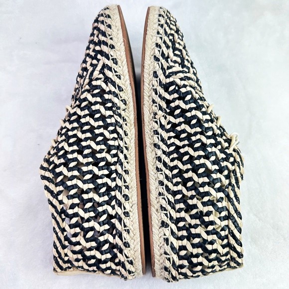 ZIMMERMANN Women's Braided Leather Woven Espadrilles In Black Size 40 - Picture 13 of 16